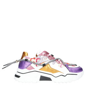 Jupiter  chunky leren sneakers roze/paars
