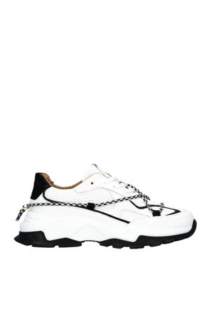 Bonney  chunky leren sneakers wit/zwart