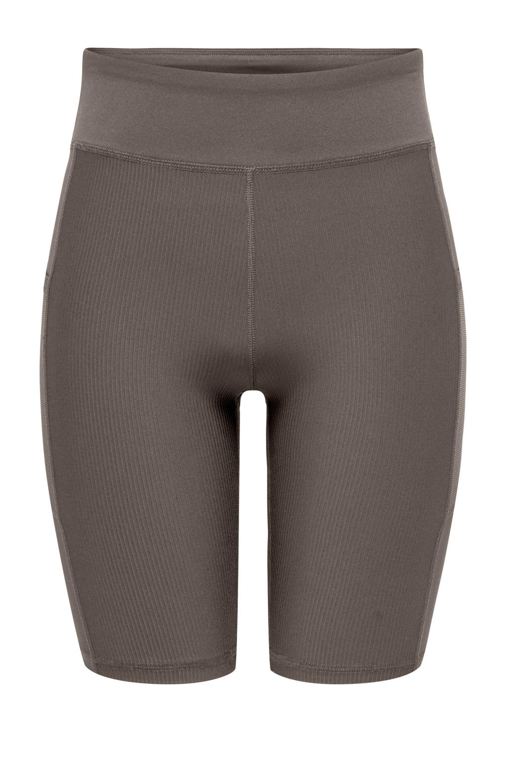 Bruine dames ONLY PLAY sportshort van nylon met slim fit, regular waist en effen
