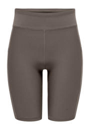 thumbnail: Bruine dames ONLY PLAY sportshort van nylon met slim fit, regular waist en effen