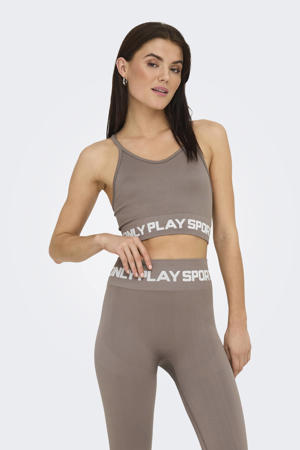 cropped sporttop ONPNANNA lichtbruin