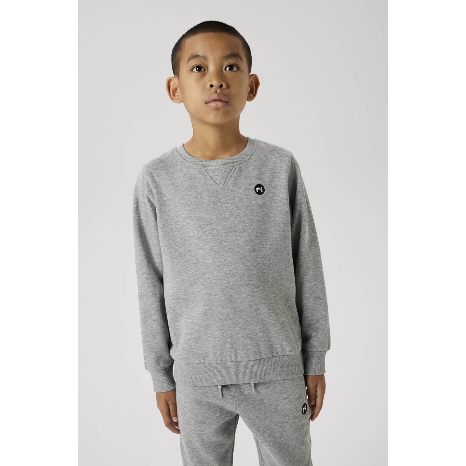 NAME IT KIDS sweater grijs melange