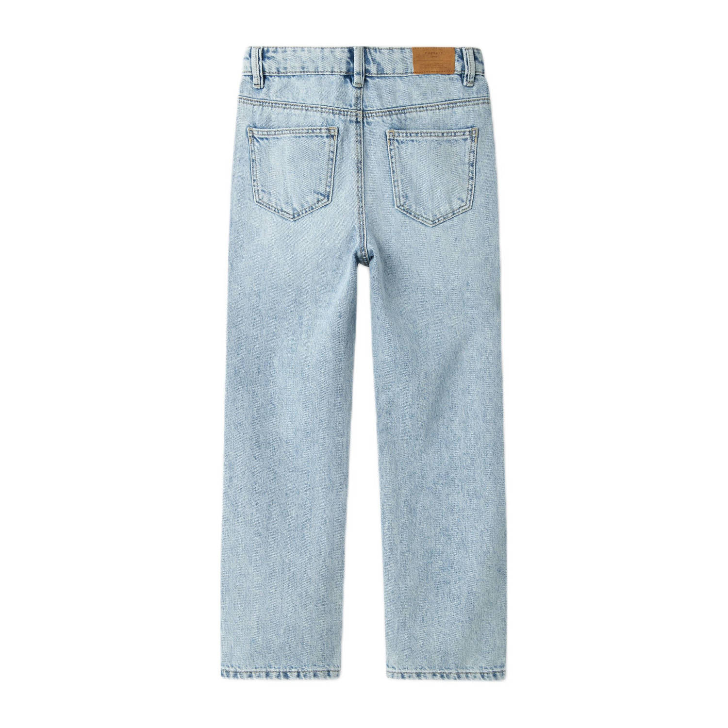 NAME IT KIDS straight regular waist light blue bleached