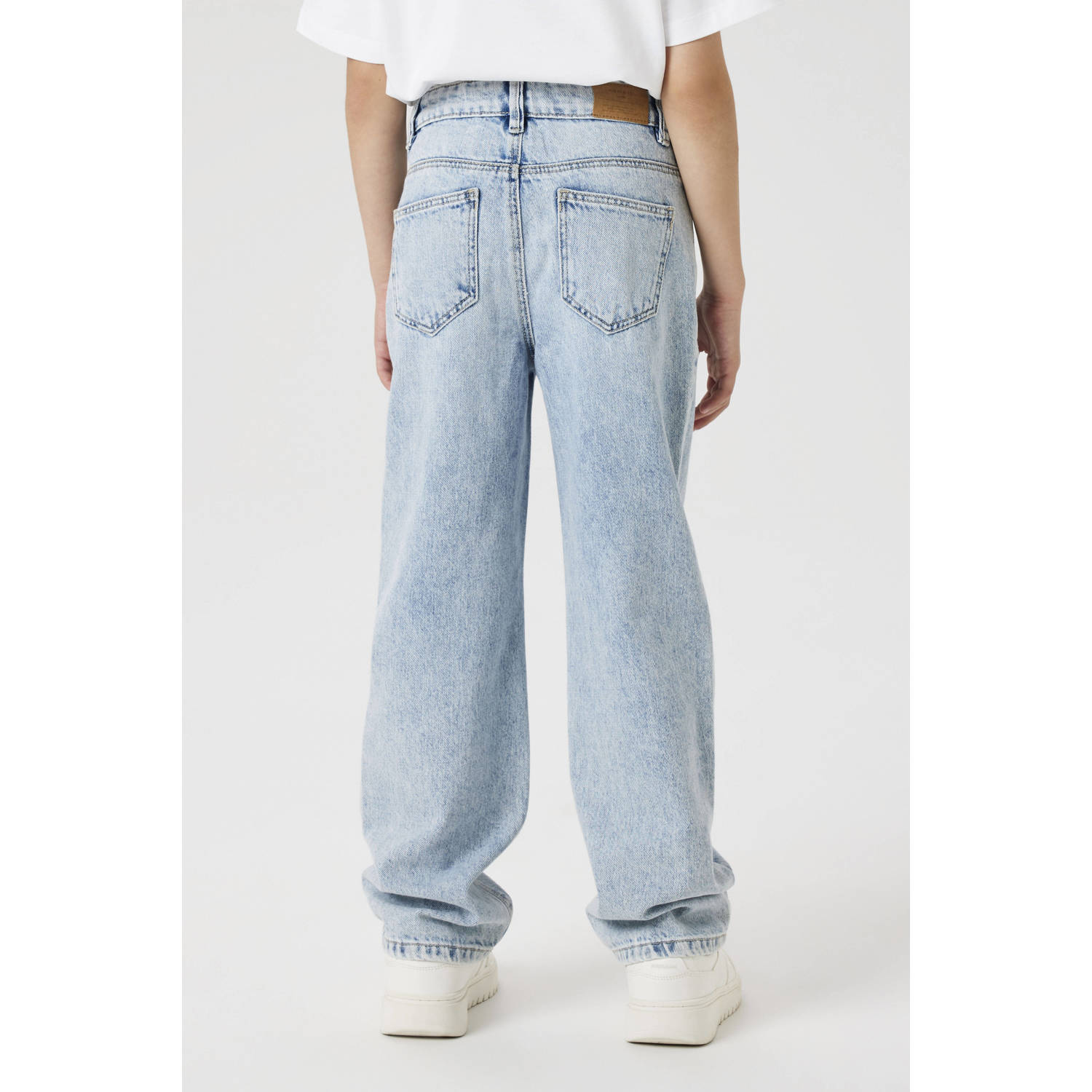 NAME IT KIDS straight regular waist light blue bleached