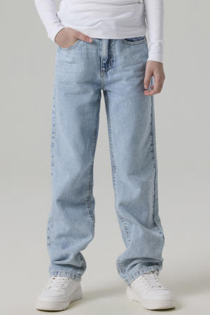 straight jeans regular waist light blue bleached