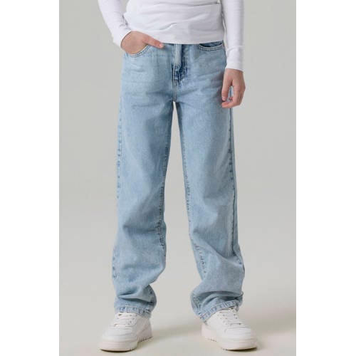 NAME IT KIDS straight regular waist light blue bleached afbeelding