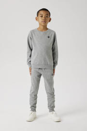 thumbnail: Grijs melange jongens NAME IT KIDS joggingbroek melange van sweat materiaal met regular fit en elastische tailleband met koord