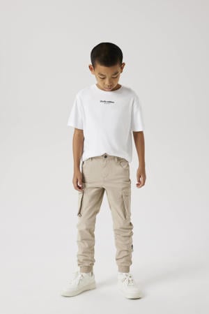 regular fit cargobroek  beige