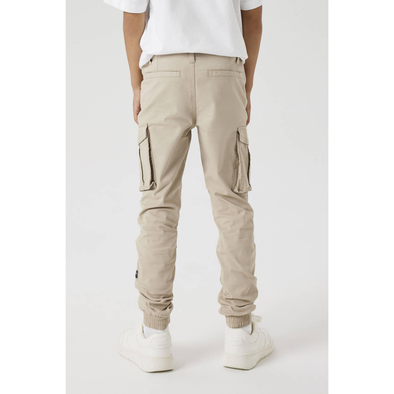 NAME IT KIDS regular fit cargo broek beige