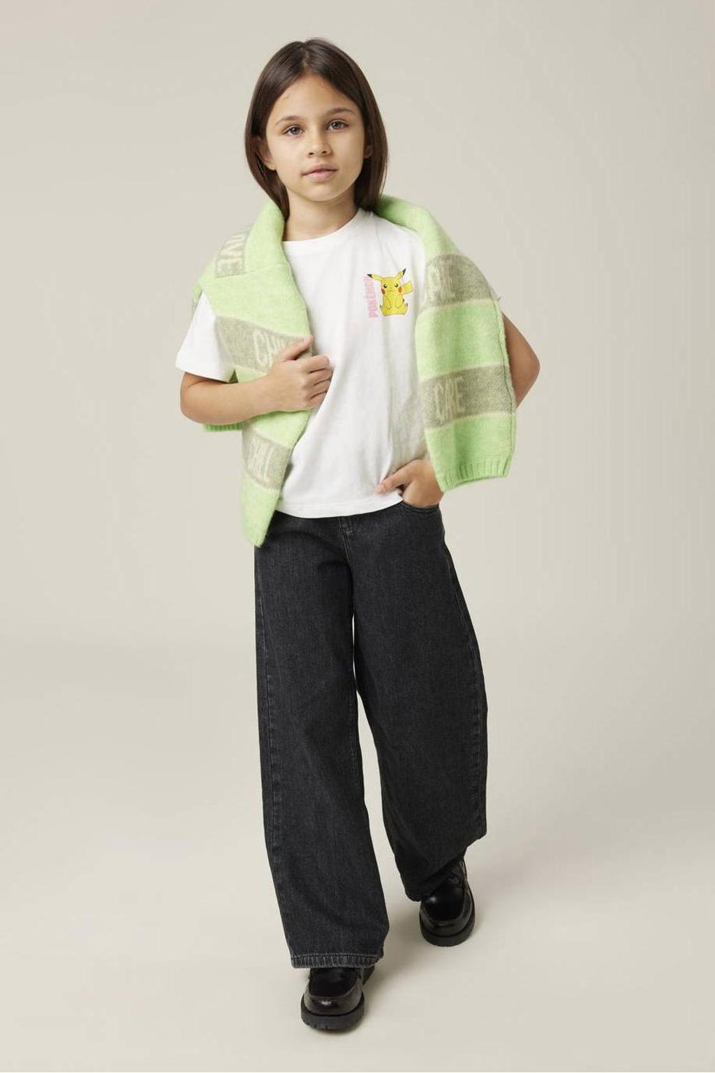 NAME IT KIDS Pokemon T-shirt met backprint wit