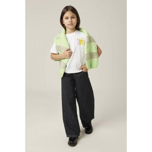 NAME IT KIDS Pokemon T-shirt met backprint wit afbeelding