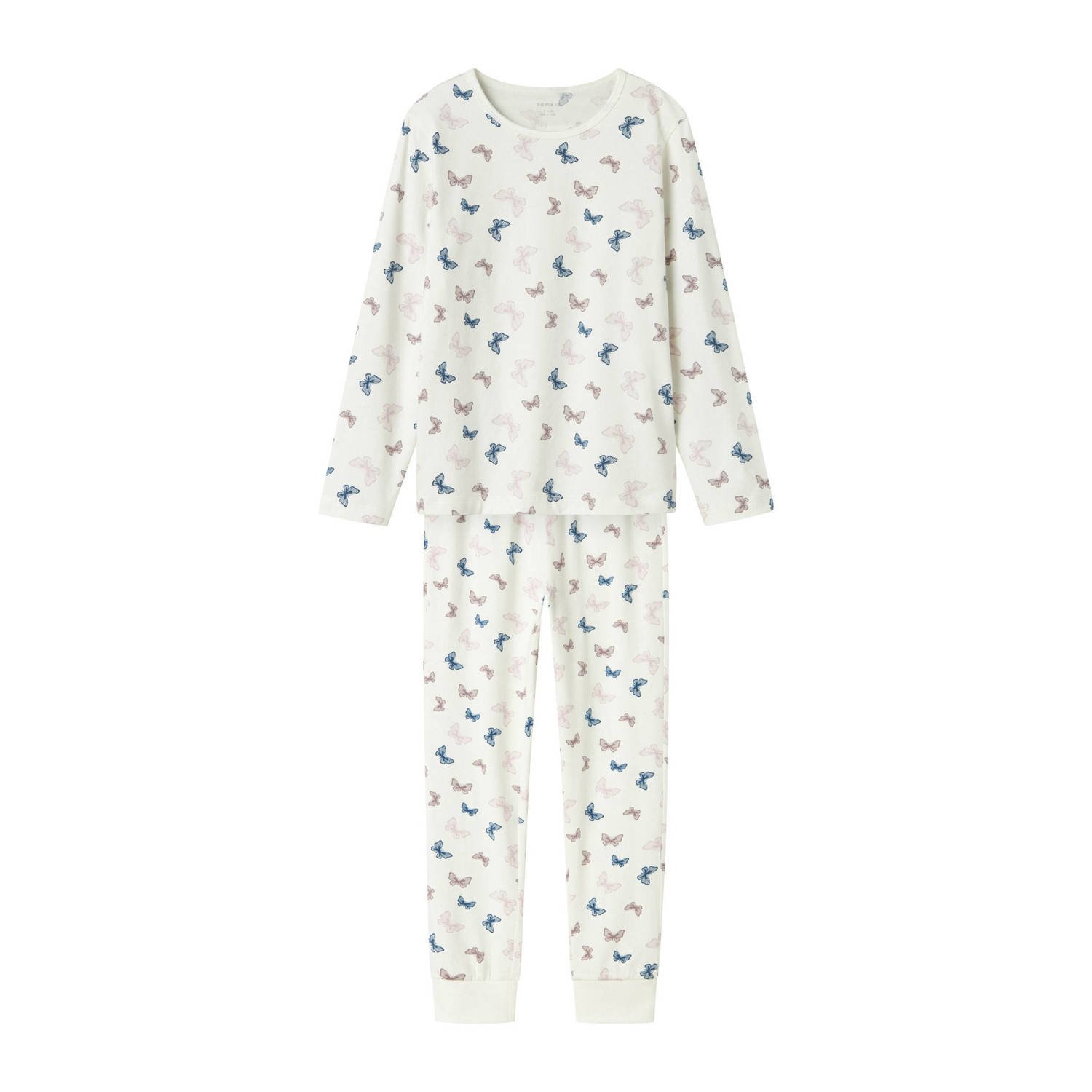 NAME IT KIDS pyjama met vlinderdessin ecru blauw zand