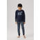 NAME IT KIDS pyjama met all over print donkerblauw/lichtblauw