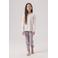 NAME IT KIDS pyjama Bow met all over print donkerroze/ecru
