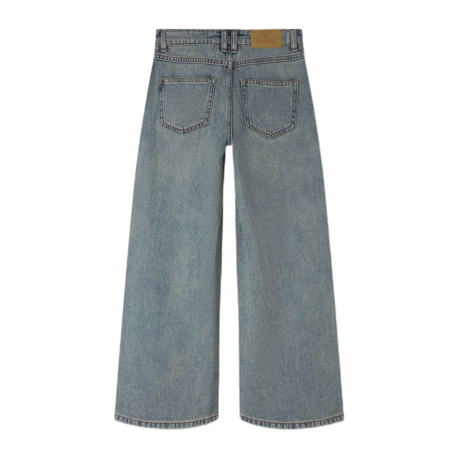 NAME IT KIDS wide leg regular waist jeans medium blue denim