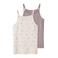 NAME IT KIDS singlet Bow - donkerroze/ecru (set van 2)
