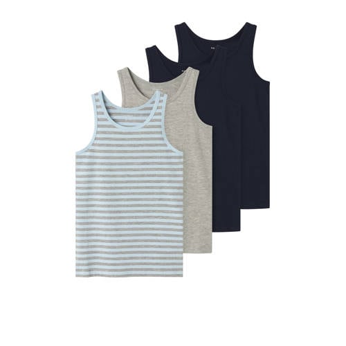 NAME IT KIDS hemd - set van 4 turquoise/grijs/donkerblauw afbeelding