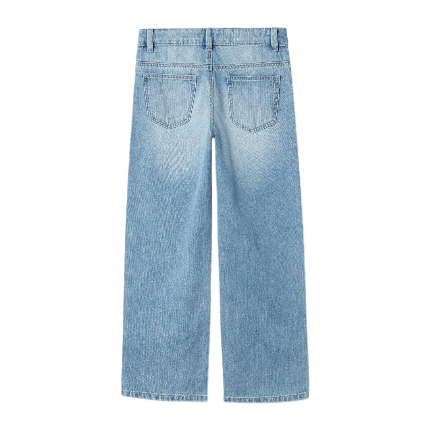NAME IT KIDS wide leg jeans light blue bleached