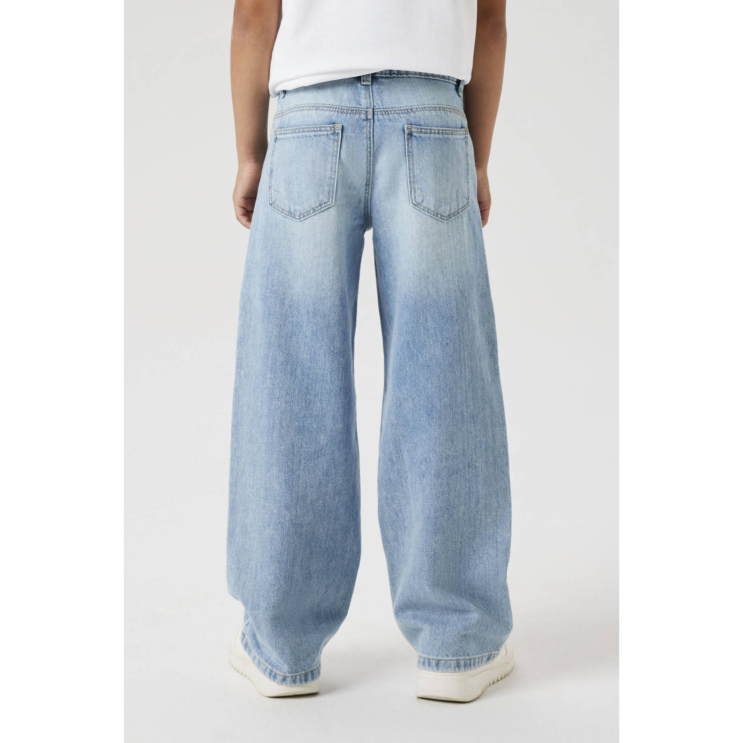 NAME IT KIDS wide leg jeans light blue bleached