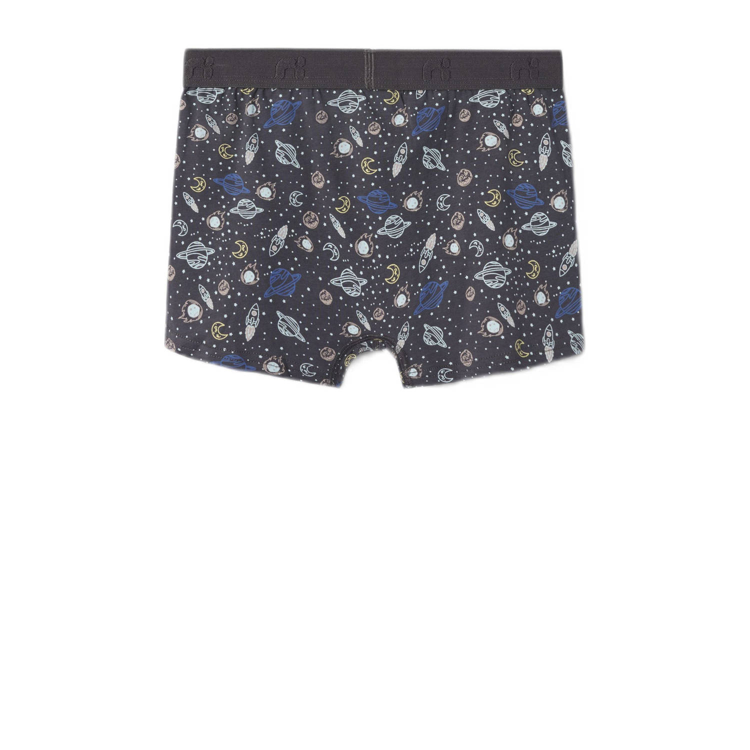 NAME IT KIDS boxershort Iron Space set van 3 donkergrijs blauw
