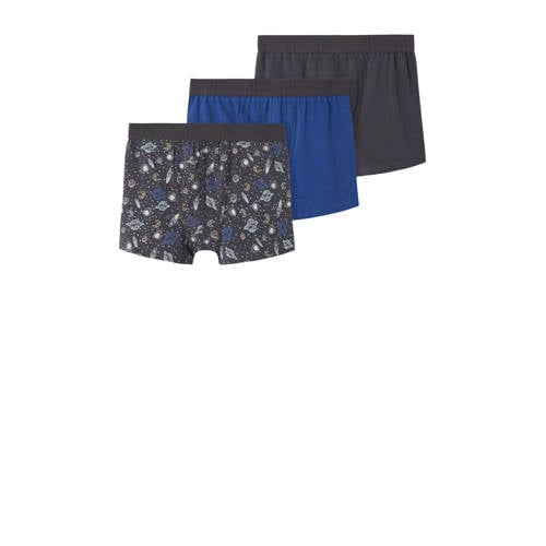 NAME IT KIDS boxershort Iron Space - set van 3 donkergrijs/blauw afbeelding