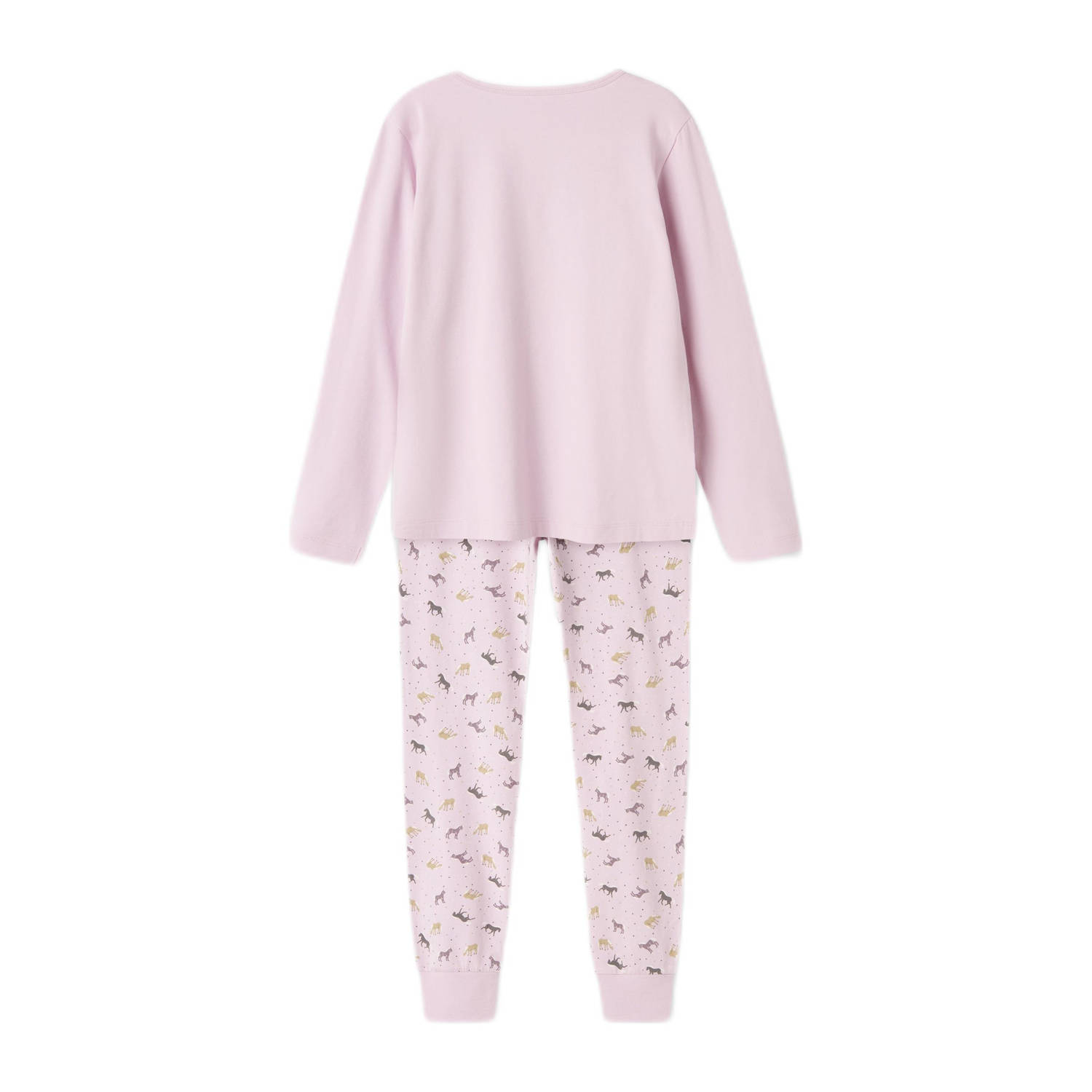 NAME IT KIDS pyjama met paardendessin roze