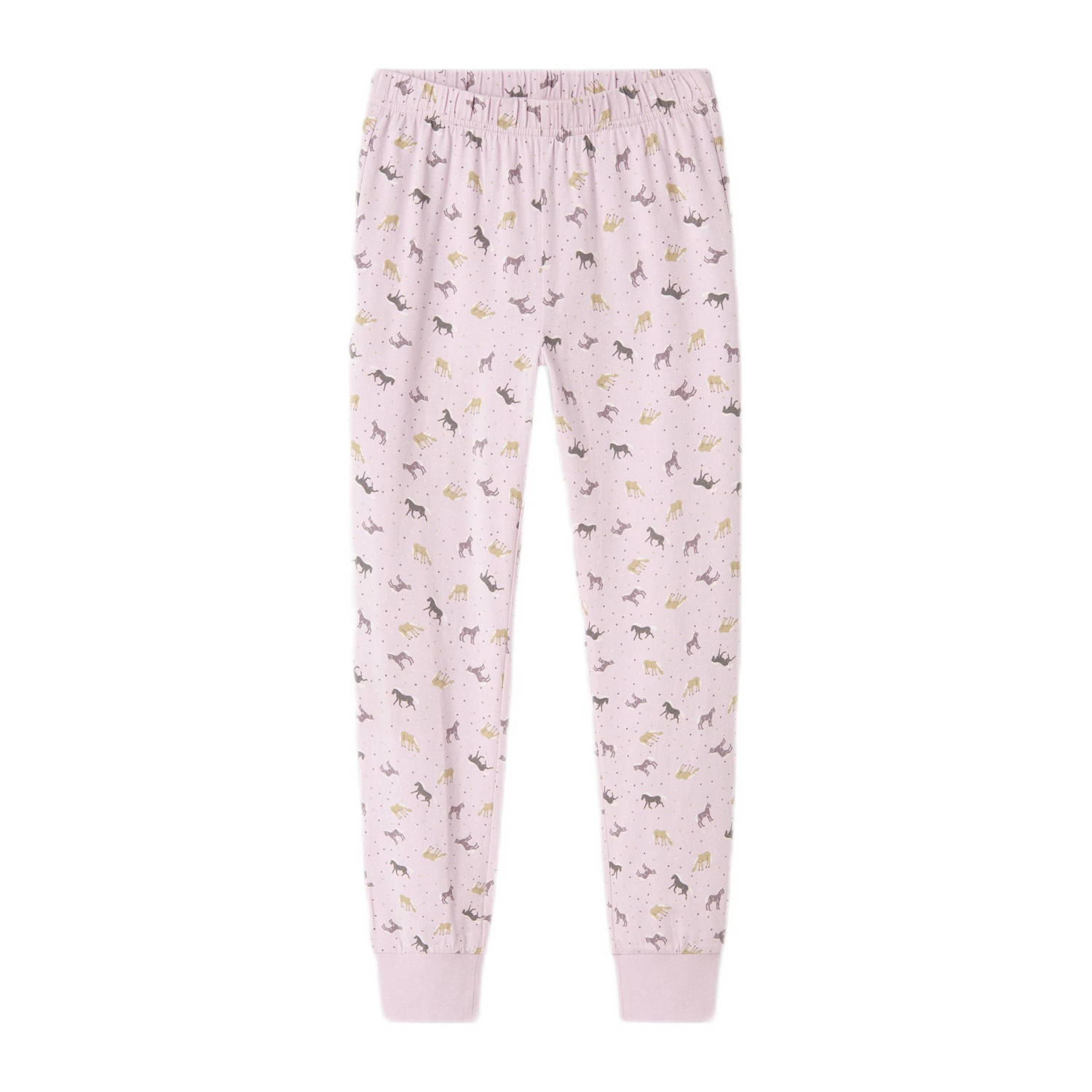 NAME IT KIDS pyjama met paardendessin roze