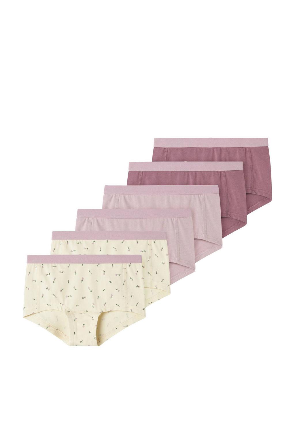 NAME IT KIDS hipster - ecru/lila/paars (set van 6)