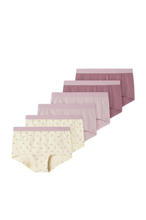 hipster - ecru/lila/paars (set van 6)