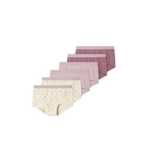 NAME IT KIDS hipster - set van 6 ecru/lila/paars afbeelding
