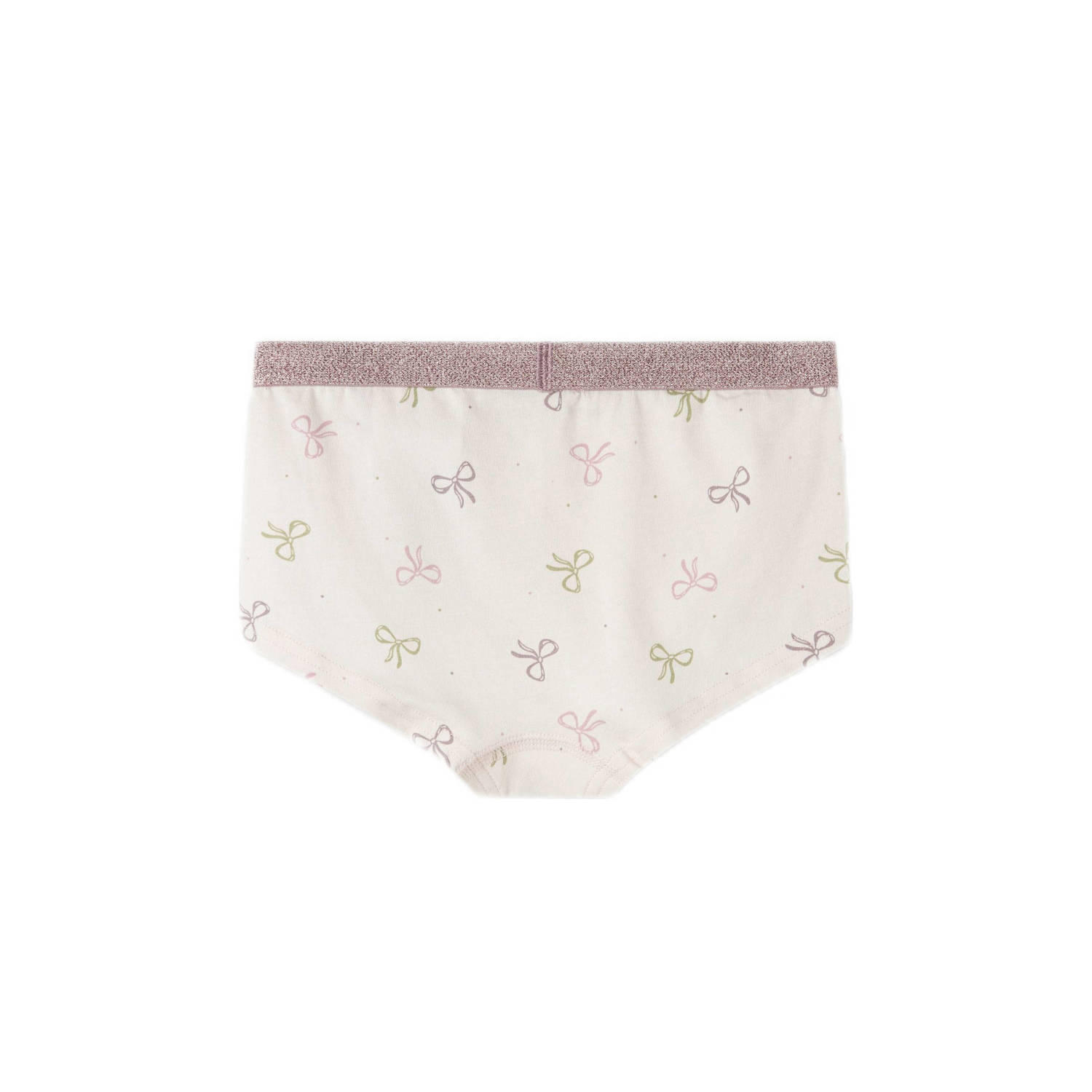 NAME IT KIDS hipster Bow set van 3 donkerroze ecru
