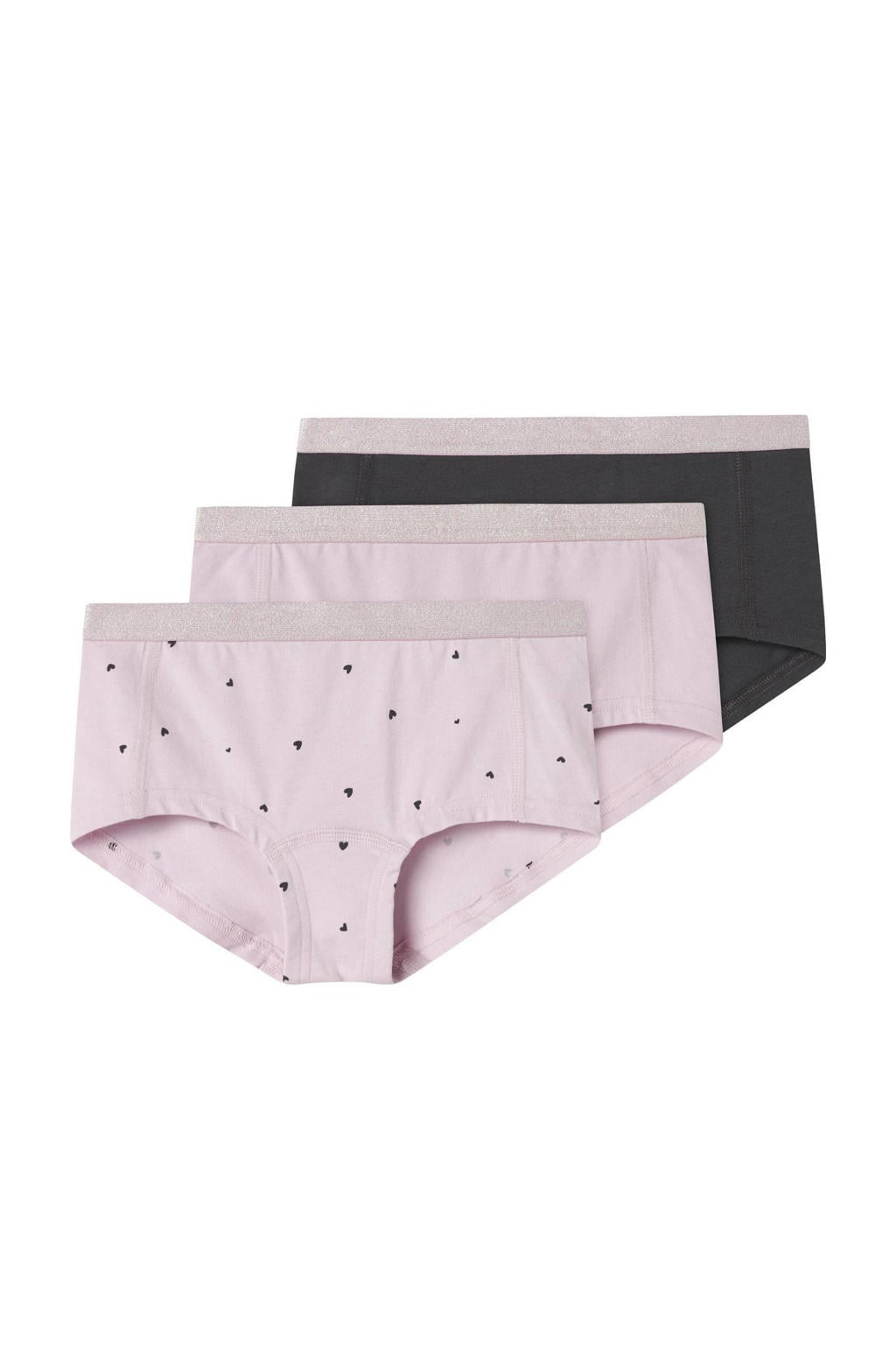 NAME IT KIDS hipster - roze/donkergrijs (set van 3)