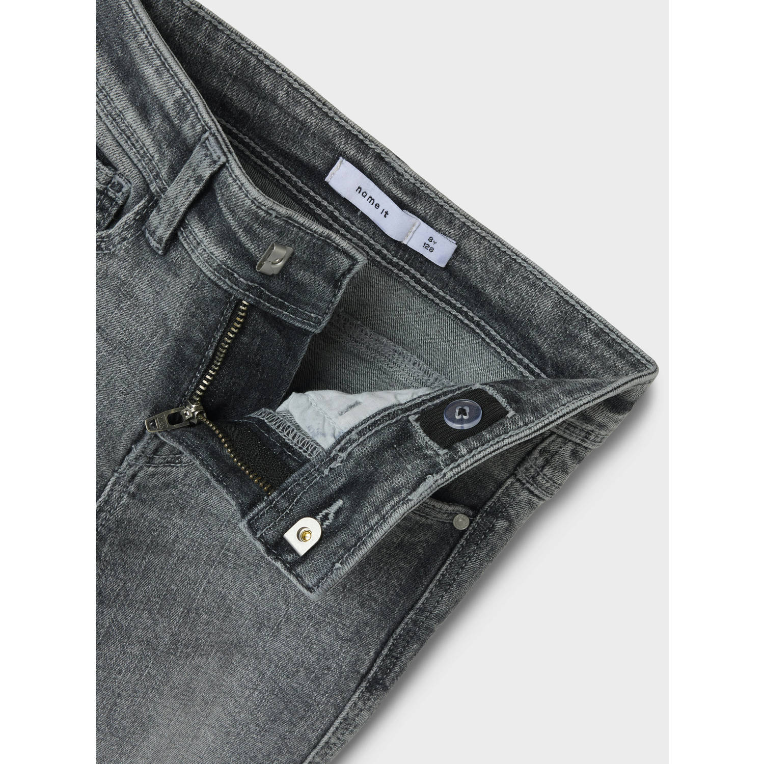 NAME IT KIDS bootcut jeans light grey denim