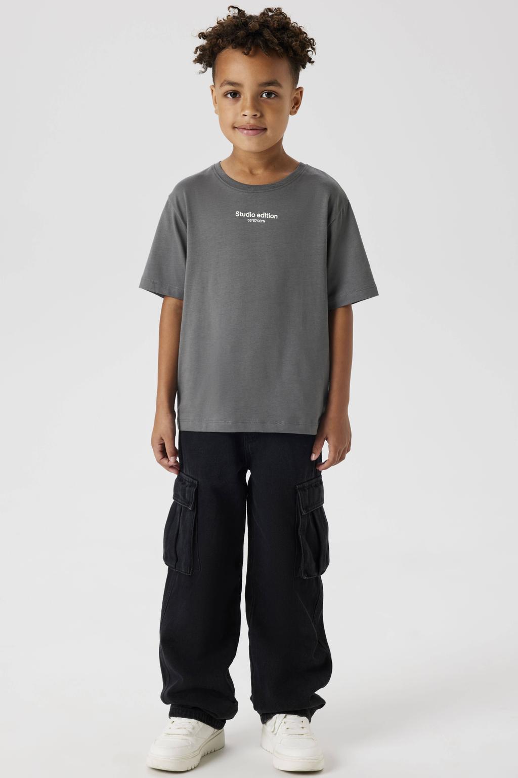 NAME IT KIDS T-shirt donkergrijs