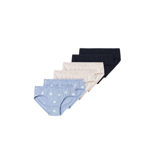 NAME IT KIDS slips - set van 6 zachtblauw/donkerblauw/roze afbeelding