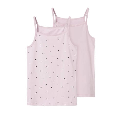 NAME IT KIDS singlet - set van 2 roze afbeelding