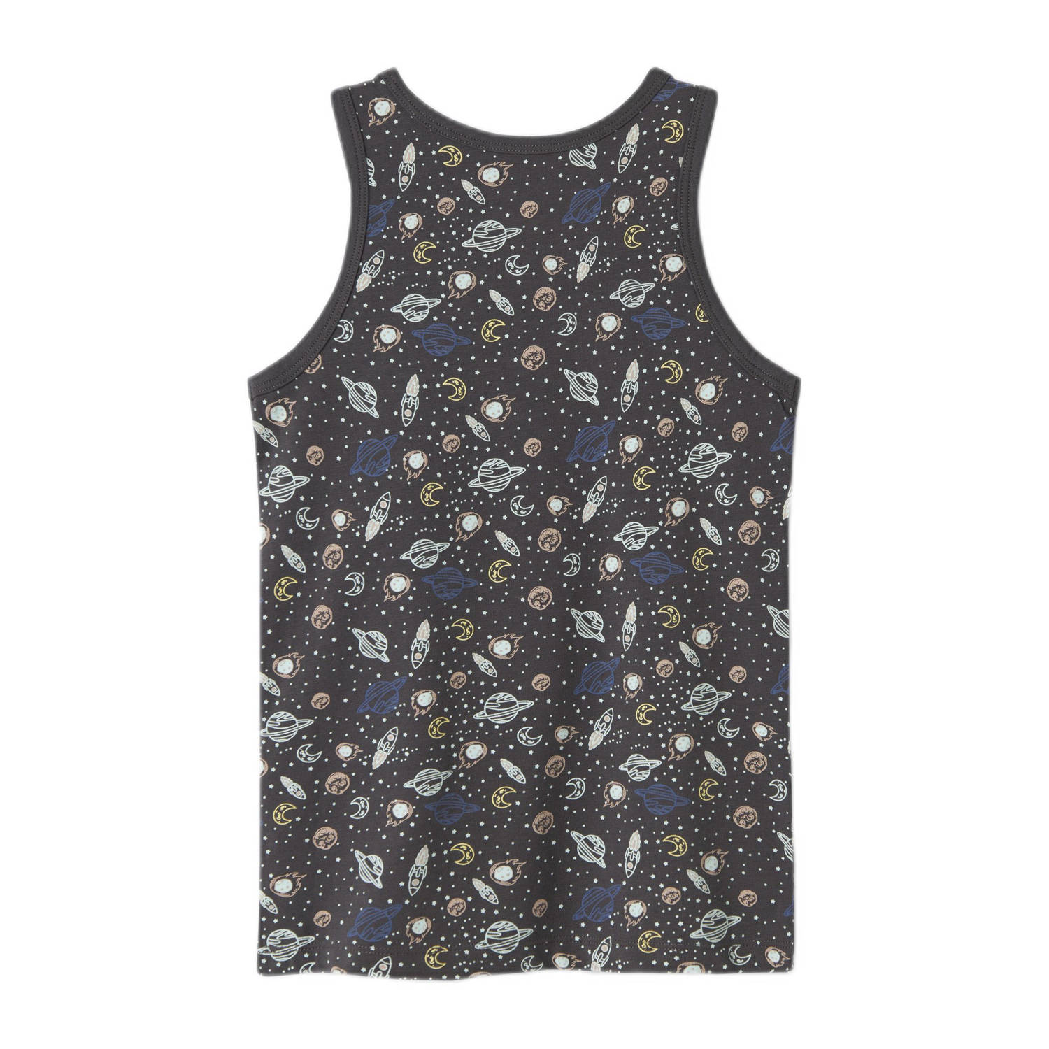 NAME IT KIDS hemd NKMTANK set van 2 donkergrijs blauw