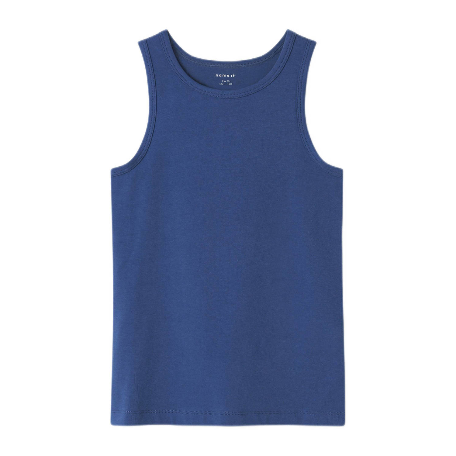 NAME IT KIDS hemd NKMTANK set van 2 donkergrijs blauw