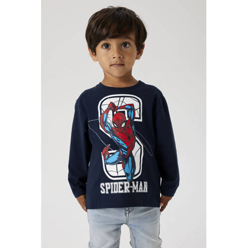 NAME IT MINI Spiderman longsleeve donkerblauw afbeelding