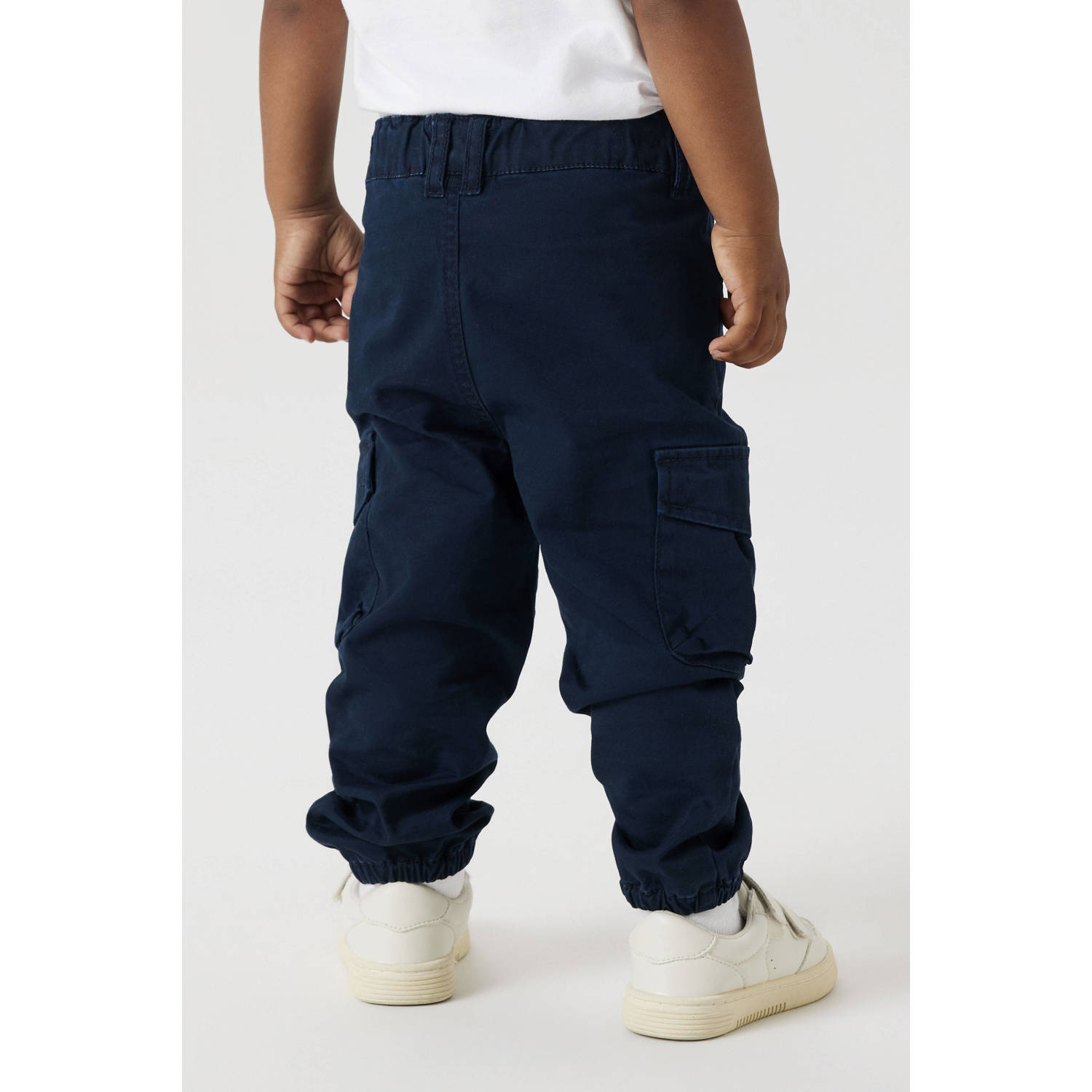 NAME IT MINI regular fit cargo broek donkerblauw