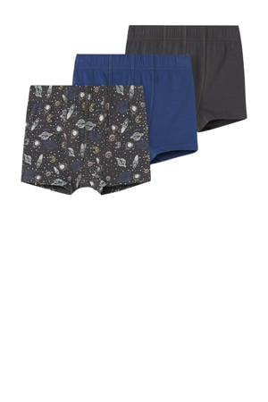 boxershort Space - antraciet/blauw (set van 3)