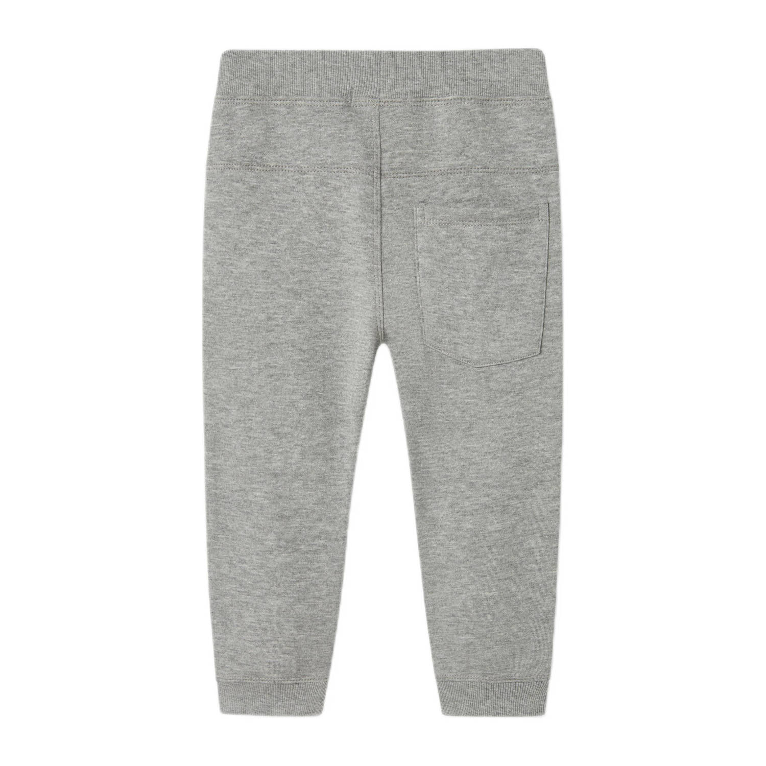 NAME IT MINI slim fit joggingbroek NMMVIMO grijs melange