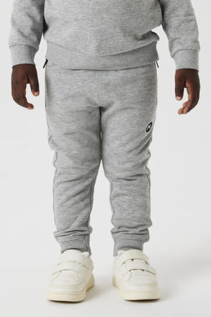 slim fit joggingbroek NMMVIMO grijs melange
