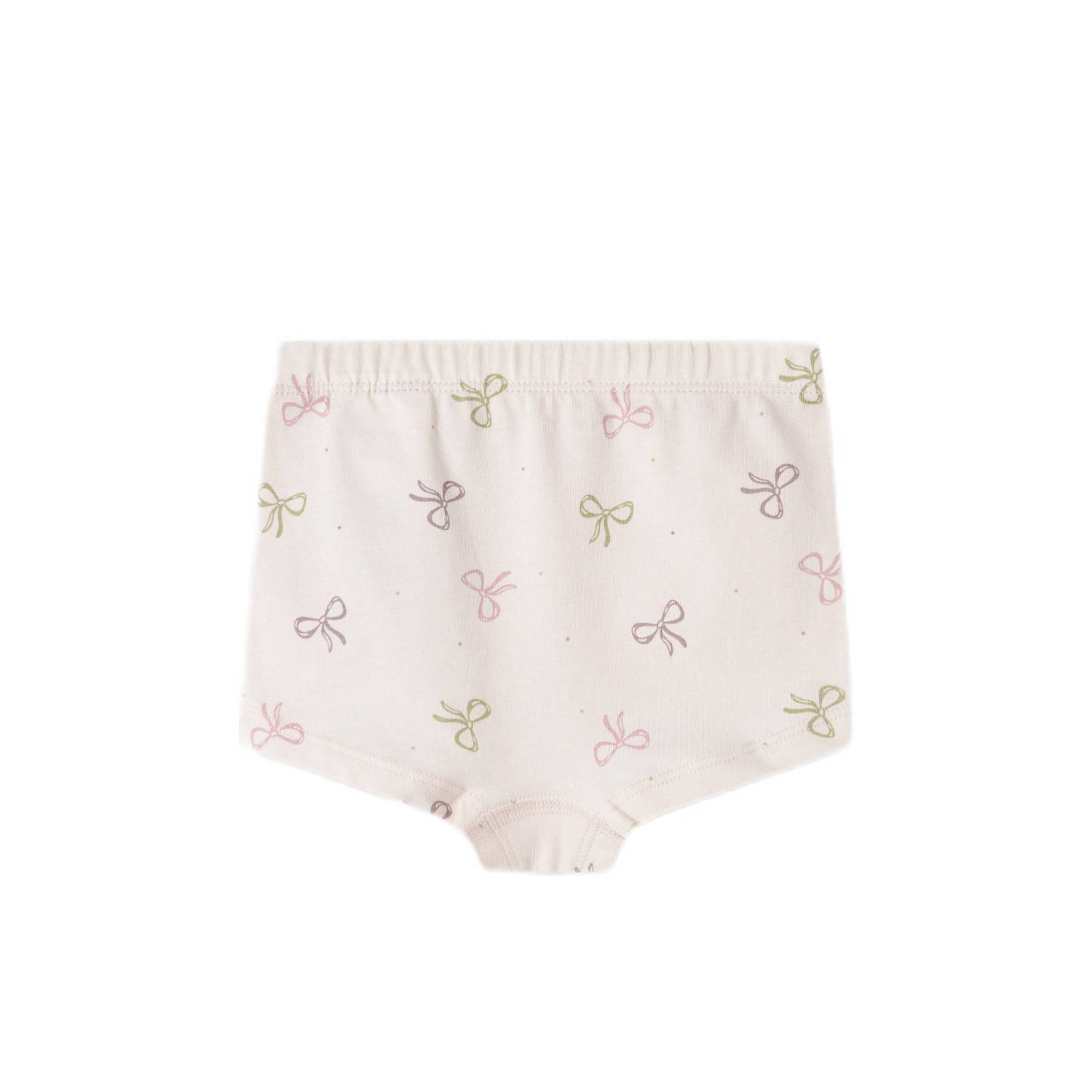 NAME IT MINI short set van 3 met strikjes dessin roze mauve