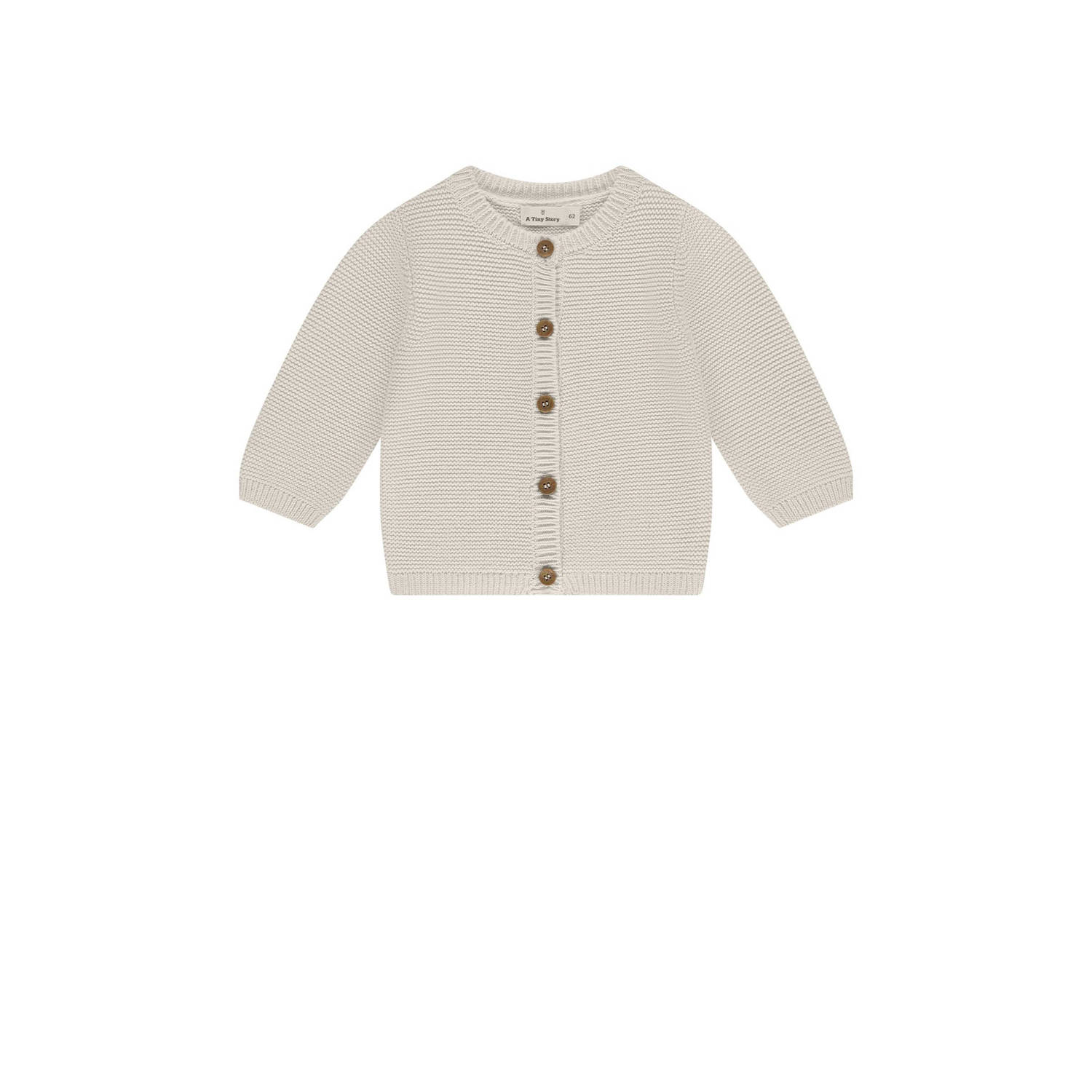 A Tiny Story vest ecru grof gebreid
