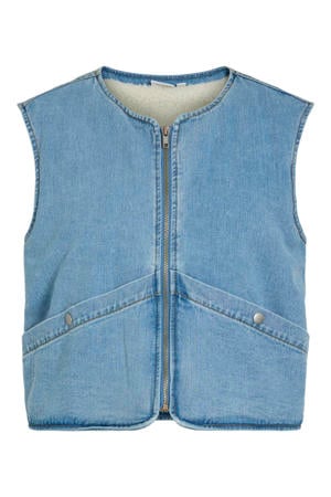 gilet light blue denim