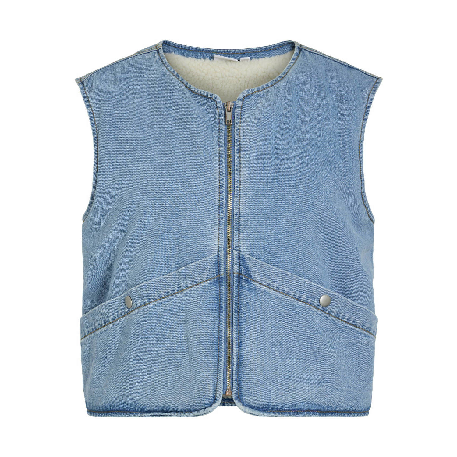 VILA gilet light blue denim