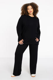 thumbnail: YOEK Lounge straight regular waist pantalon zwart