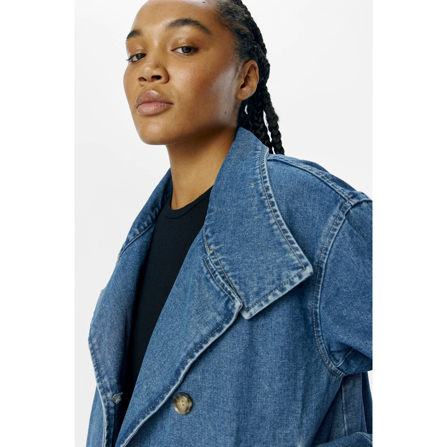 OBJECT spijkerjas medium blue denim