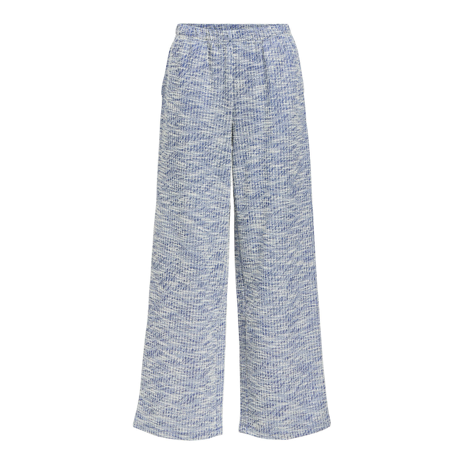 OBJECT wide leg regular waist broek blauw met glitter